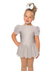 Solid Lycra Puff Sleeve Dress