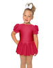 Solid Lycra Puff Sleeve Dress