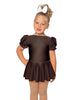 Solid Lycra Puff Sleeve Dress