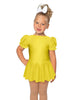 Solid Lycra Puff Sleeve Dress