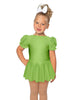 Solid Lycra Puff Sleeve Dress