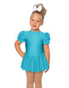 Solid Lycra Puff Sleeve Dress
