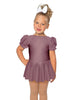 Solid Lycra Puff Sleeve Dress