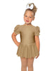 Solid Lycra Puff Sleeve Dress