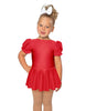 Solid Lycra Puff Sleeve Dress