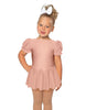 Solid Lycra Puff Sleeve Dress