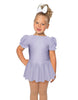 Solid Lycra Puff Sleeve Dress