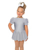 Solid Lycra Puff Sleeve Dress