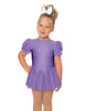 Solid Lycra Puff Sleeve Dress