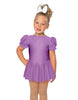 Solid Lycra Puff Sleeve Dress