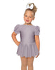 Solid Lycra Puff Sleeve Dress