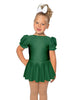 Solid Lycra Puff Sleeve Dress