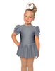Solid Lycra Puff Sleeve Dress