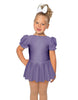 Solid Lycra Puff Sleeve Dress