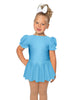 Solid Lycra Puff Sleeve Dress