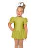 Solid Lycra Puff Sleeve Dress