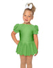 Solid Lycra Puff Sleeve Dress
