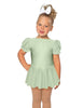 Solid Lycra Puff Sleeve Dress