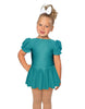Solid Lycra Puff Sleeve Dress