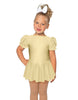 Solid Lycra Puff Sleeve Dress
