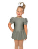 Solid Lycra Puff Sleeve Dress