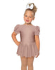 Solid Lycra Puff Sleeve Dress