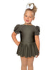 Solid Lycra Puff Sleeve Dress