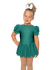 Solid Lycra Puff Sleeve Dress