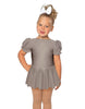Solid Lycra Puff Sleeve Dress