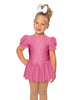 Solid Lycra Puff Sleeve Dress