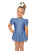 Solid Lycra Puff Sleeve Dress