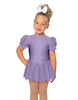 Solid Lycra Puff Sleeve Dress