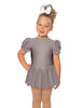 Solid Lycra Puff Sleeve Dress