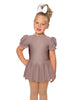 Solid Lycra Puff Sleeve Dress