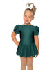 Solid Lycra Puff Sleeve Dress