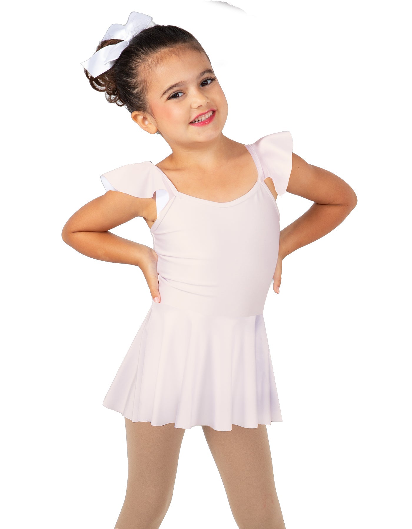 Solid Lycra Camisole Flutter Sleeve Dress