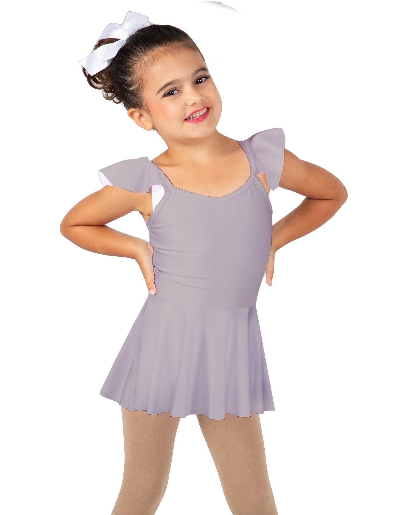 Solid Lycra Camisole Flutter Sleeve Dress