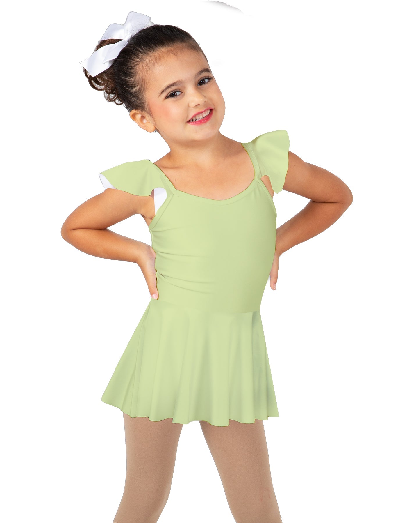 Solid Lycra Camisole Flutter Sleeve Dress