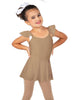 Solid Lycra Camisole Flutter Sleeve Dress