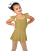 Solid Lycra Camisole Flutter Sleeve Dress
