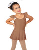 Solid Lycra Camisole Flutter Sleeve Dress