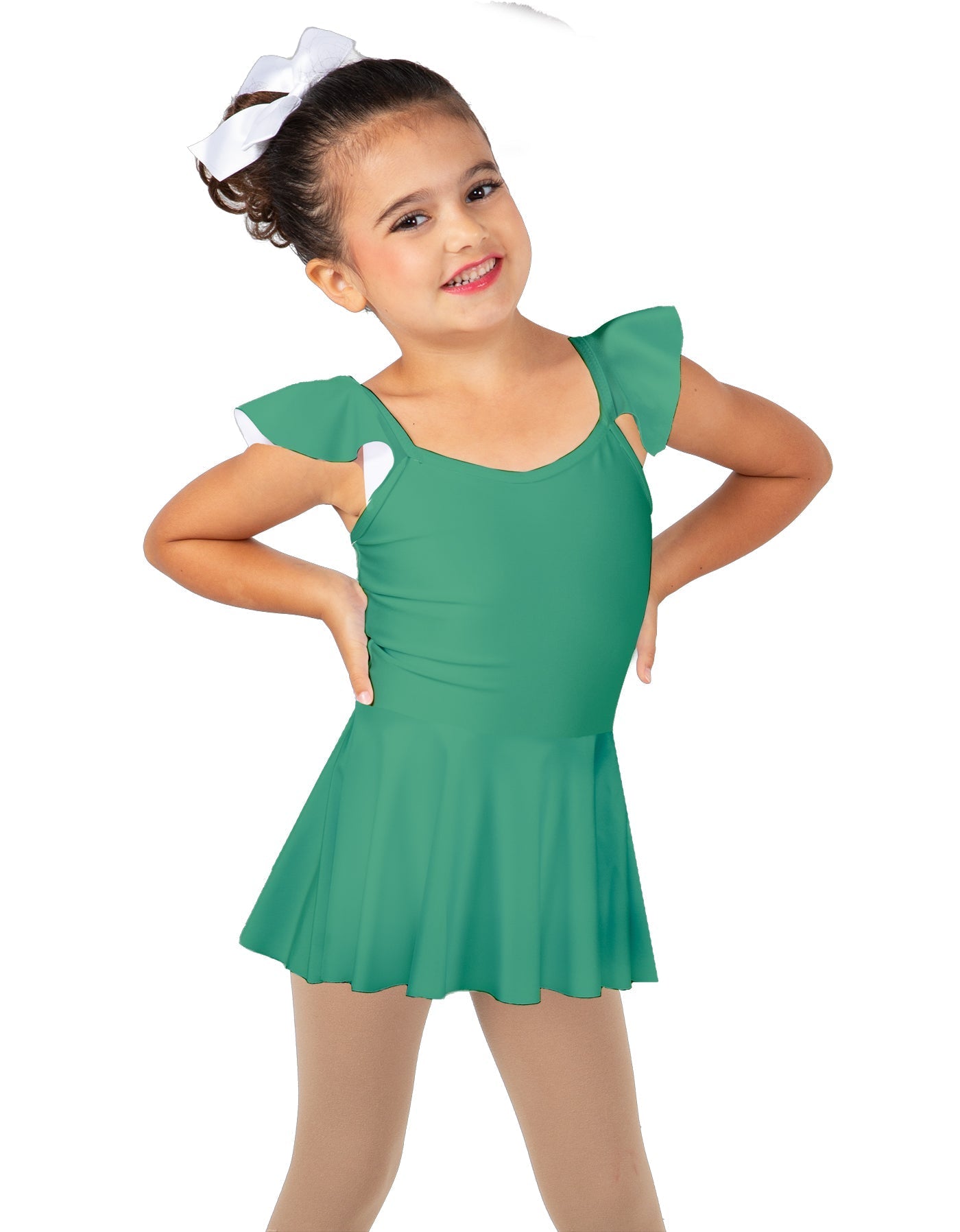 Solid Lycra Camisole Flutter Sleeve Dress