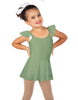 Solid Lycra Camisole Flutter Sleeve Dress