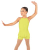 Solid Lycra Halter Binding Biketard w Peplum