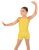 Solid Lycra Halter Binding Biketard w Peplum