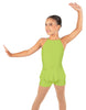 Solid Lycra Halter Binding Biketard w Peplum