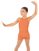 Solid Lycra Halter Binding Biketard w Peplum