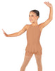 Solid Lycra Halter Binding Biketard w Peplum