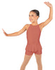 Solid Lycra Halter Binding Biketard w Peplum