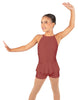 Solid Lycra Halter Binding Biketard w Peplum